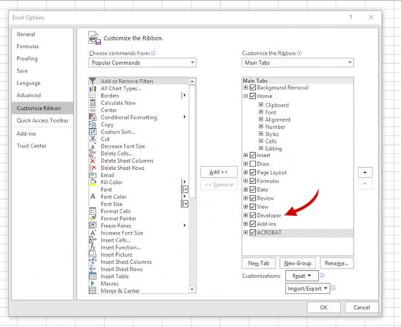 Cum să deblocați fila pentru dezvoltator ascuns în programul Excel Excel Developer1