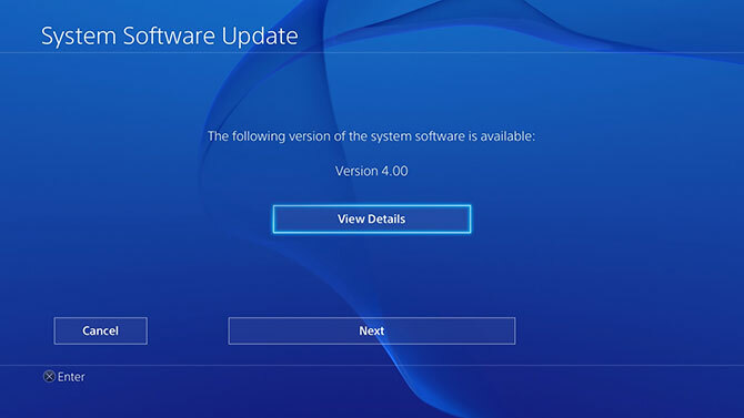 Actualizare firmware 4.0 PlayStation 4