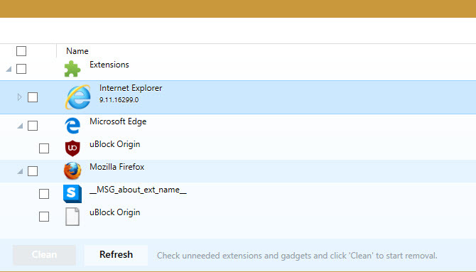 CleanMyPC-Extensii