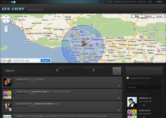 Mashup-uri Twitter și Google Maps