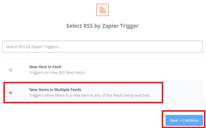 rss de la zapier multiple