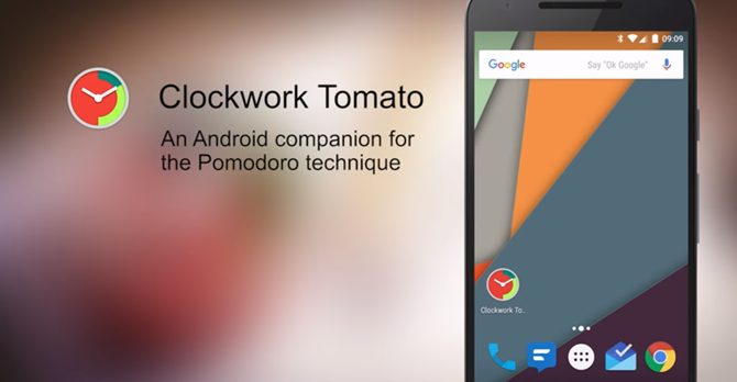 Clockwork Tomato este o aplicație gratuită Pomodoro Timer pentru Android