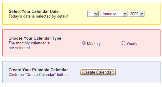 tipăriți un calendar