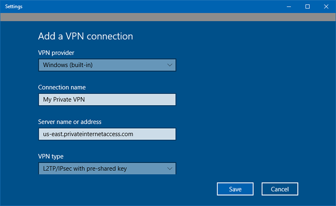Configurarea unei conexiuni VPN în Windows 10