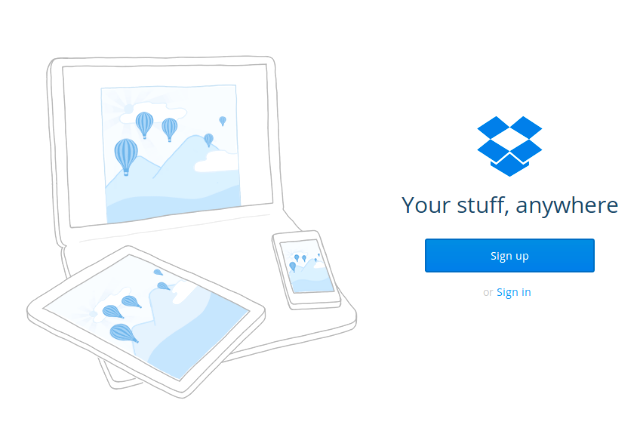 dropbox-înscriere