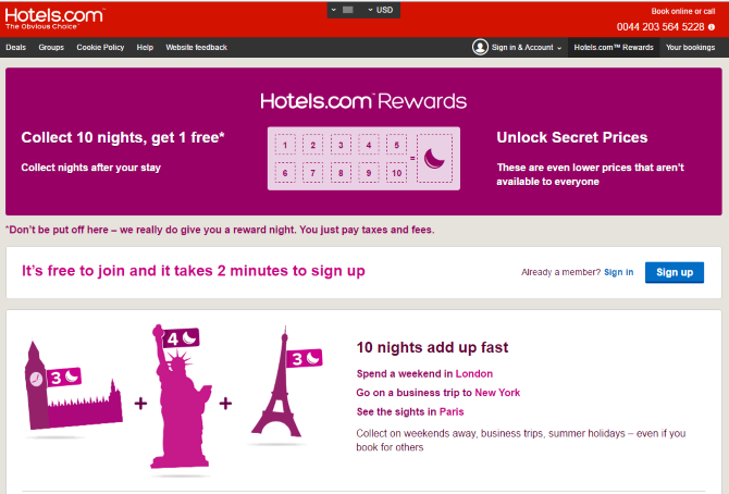 Reduceri Recompense Hotels.com