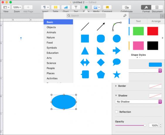 Inserați Shape în Pagini pe Mac