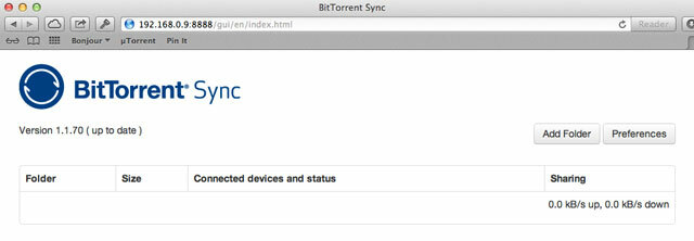 btsync-inițială ecran