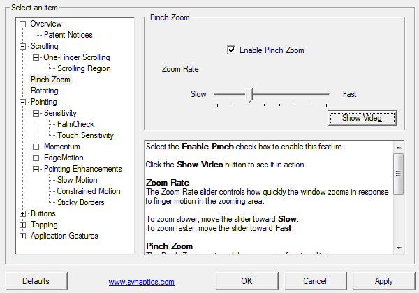 touchpad este dotat cu Windows 7