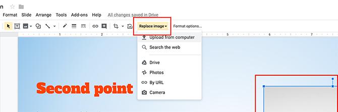 Cum să creați o prezentare Diapozitive Google Înlocuiți imaginea