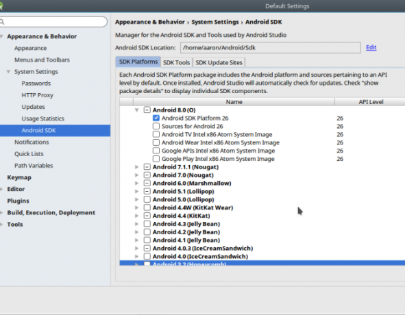 versiuni Android sdkmanager versiuni