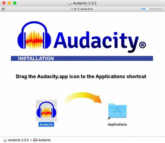 Instalarea Audacity pentru macOS