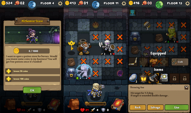 dungelot a spulberat ios roguelike