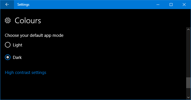 Windows 10 modul întunecat