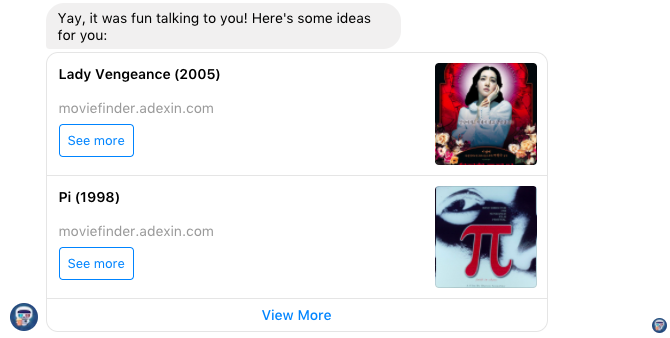 facebook messenger bot film finder