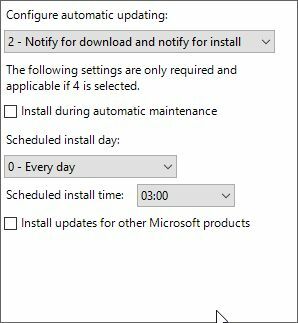 Configurați actualizarea automată a politicii de grup Windows 10