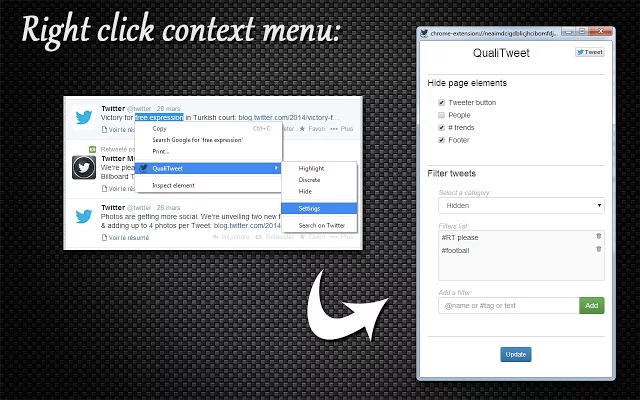 Extensie Twitter Chrome QualiTweet