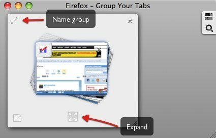 gestionați fila firefox