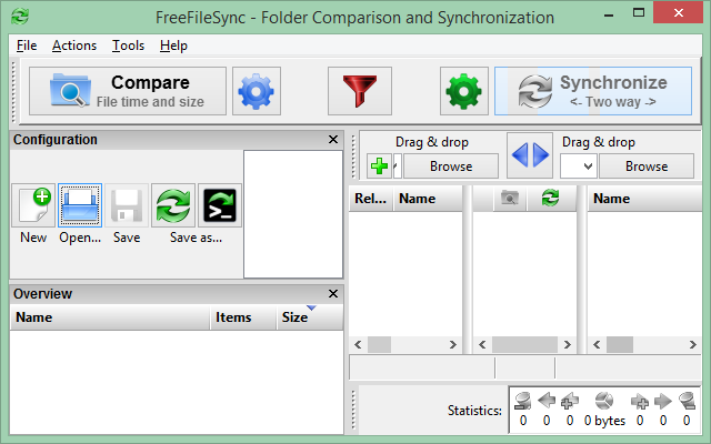 Aceasta este o captură de ecran a unuia dintre cele mai bune programe Windows numite FreeFileSync