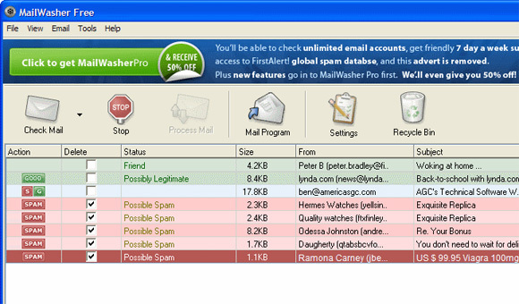 Top 4 Freeware Spam Blockers care funcționează de fapt mașina de spălat prin poștă