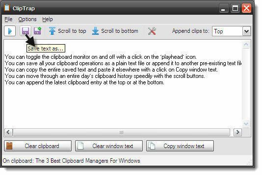 Windows clipboard