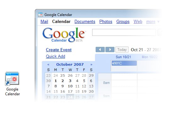 Prism - Google Calendar în acțiune