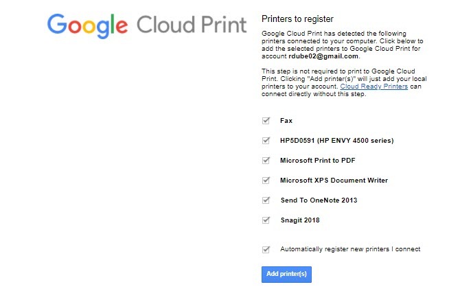 Remediați deranjamentele Chromebookului - tipărire în cloud