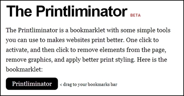 Sfaturi și instrumente de top pentru a ajuta la imprimarea paginilor Web Printliminator pagina1