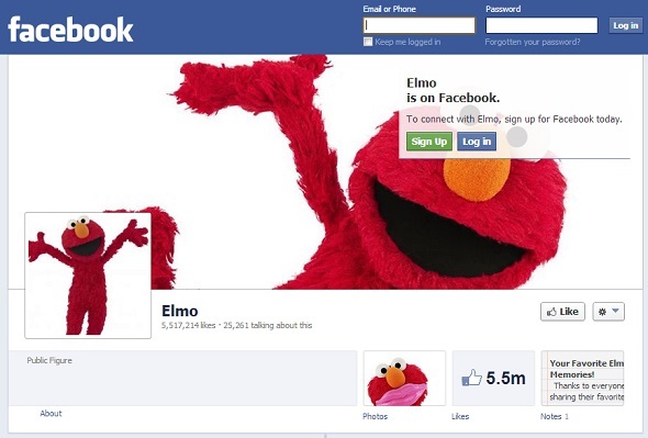 10 personaje fictive care sunt nespus de populare pe Facebook Elmo Facebook