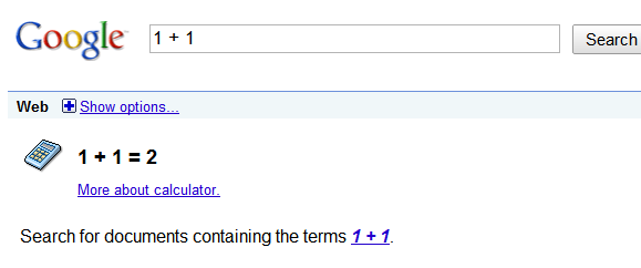 google ca un calculator