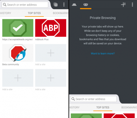 Adblock browser-pentru-android-home-privat-browsing