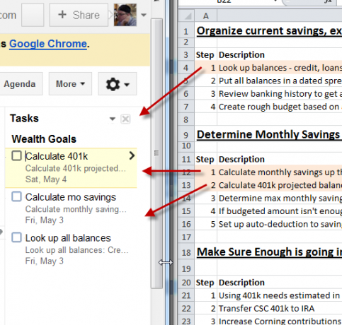 Utilizați sarcinile Excel și Google pentru a crea instrumentul de gestionare a celor mai bune obiective Obținute vreodată excel8