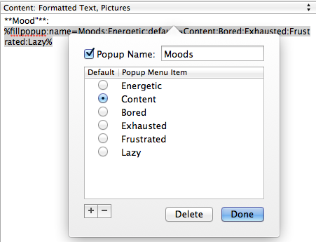 Formular TextExpander