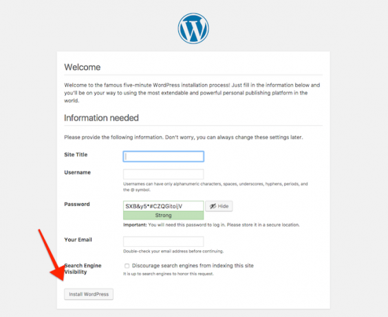 instalați wordpress pe cloud 9 3