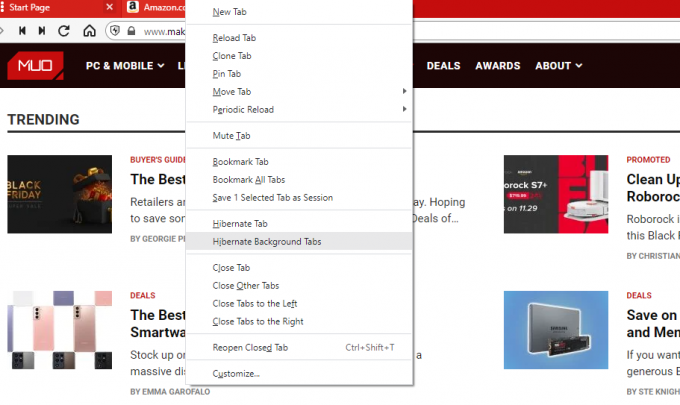 Vivaldi Tabs Hibernare