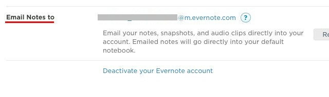 Evernote-mail-id