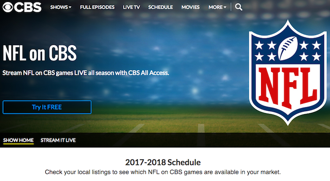 cbs all access nfl