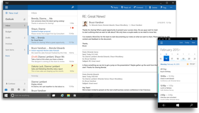 Outlook Windows 10