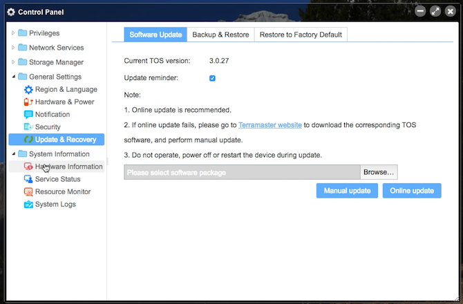 Stare software TerraMaster F2-220