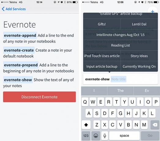 Input este o linie de comandă pentru iPhone pentru Evernote, Gmail și mult mai multe inputevernote