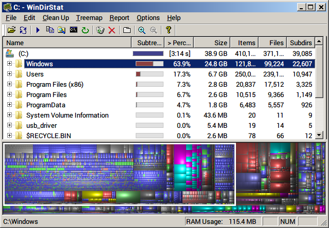 Visualise-disc-spațiu-WinDirStat