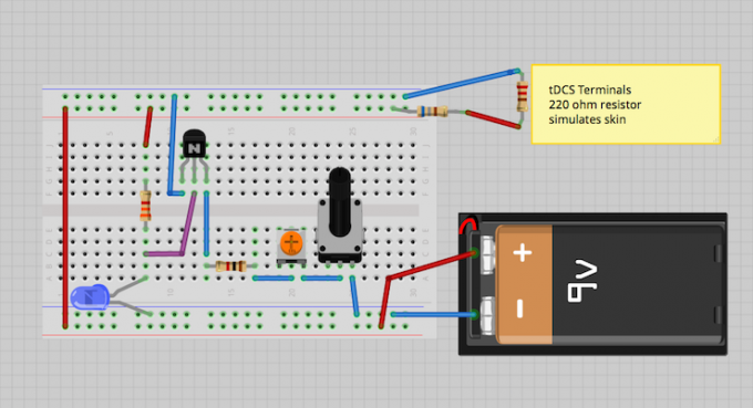 Zap Yourself Smarter with This DIY tDCS Brain Stimulator TDCS circuit diagramă