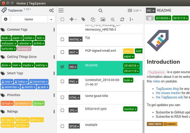 tagspaces start-