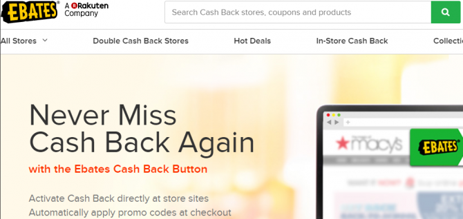 Ghidul de cumpărături online MakeUseOf ebates Finder Cupon face bani online cashback 670x318