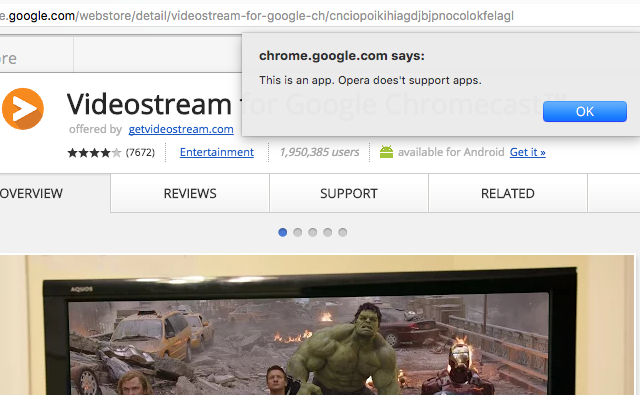 no-instalare pentru aplicații-chrome-extensii-în-operă-videostream-