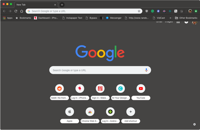 Tema Chrome Mojave