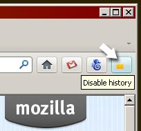 dezactivează istoricul firefox