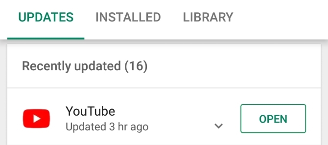 Actualizarea YouTube pe Android