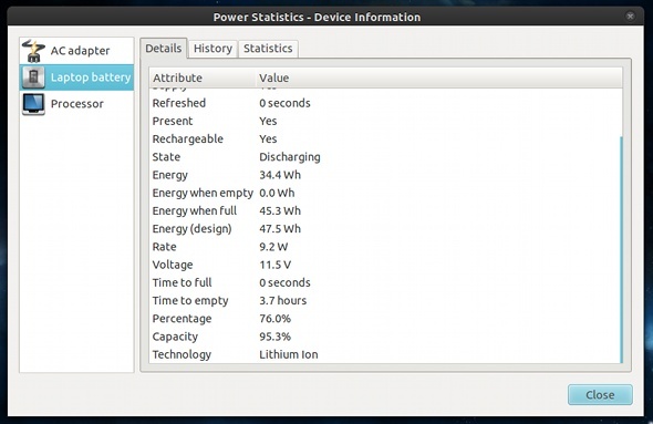 consum de energie linux