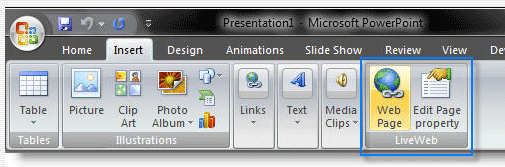 Adăugare PowerPoint LiveWeb